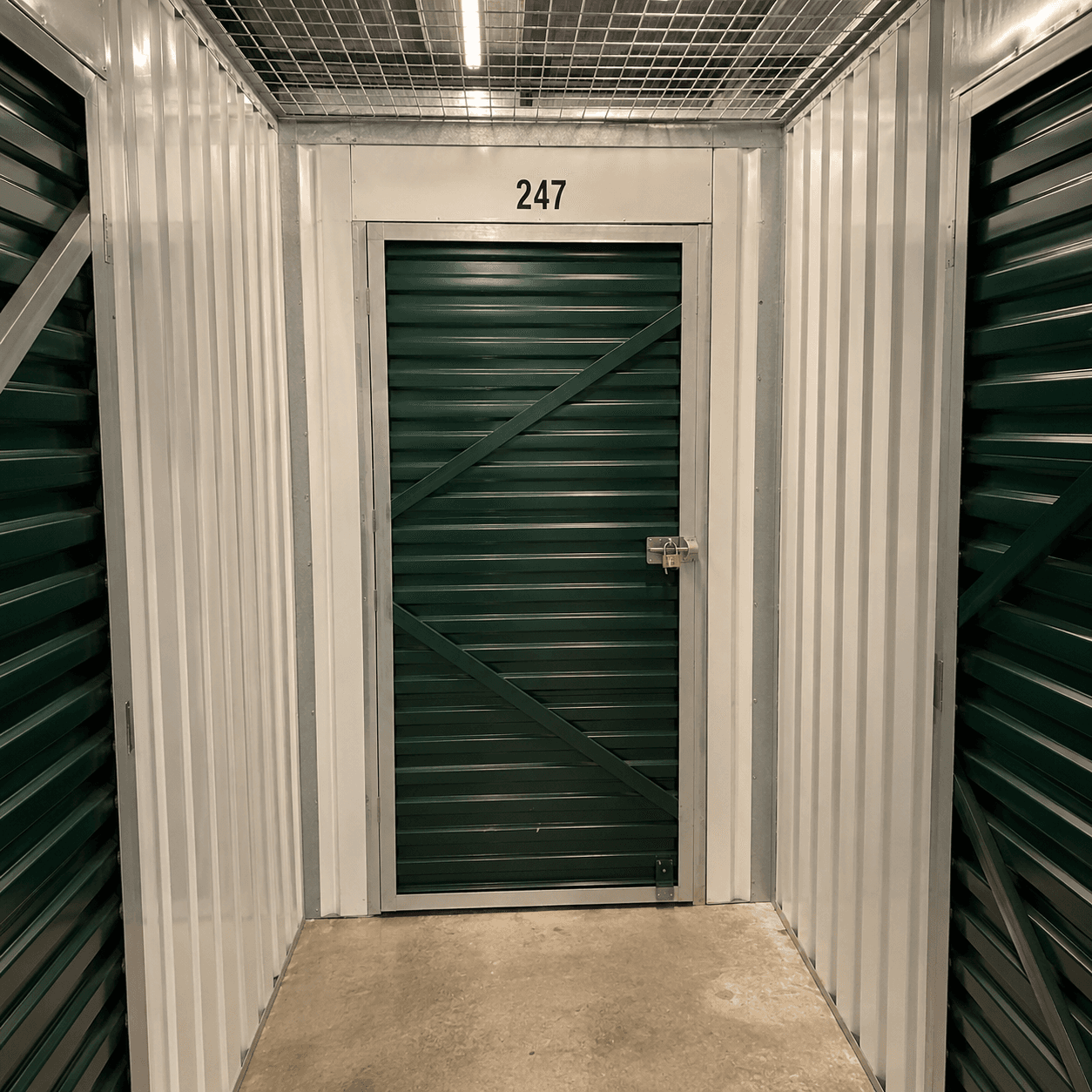 Secure lock-up garage in a gated block