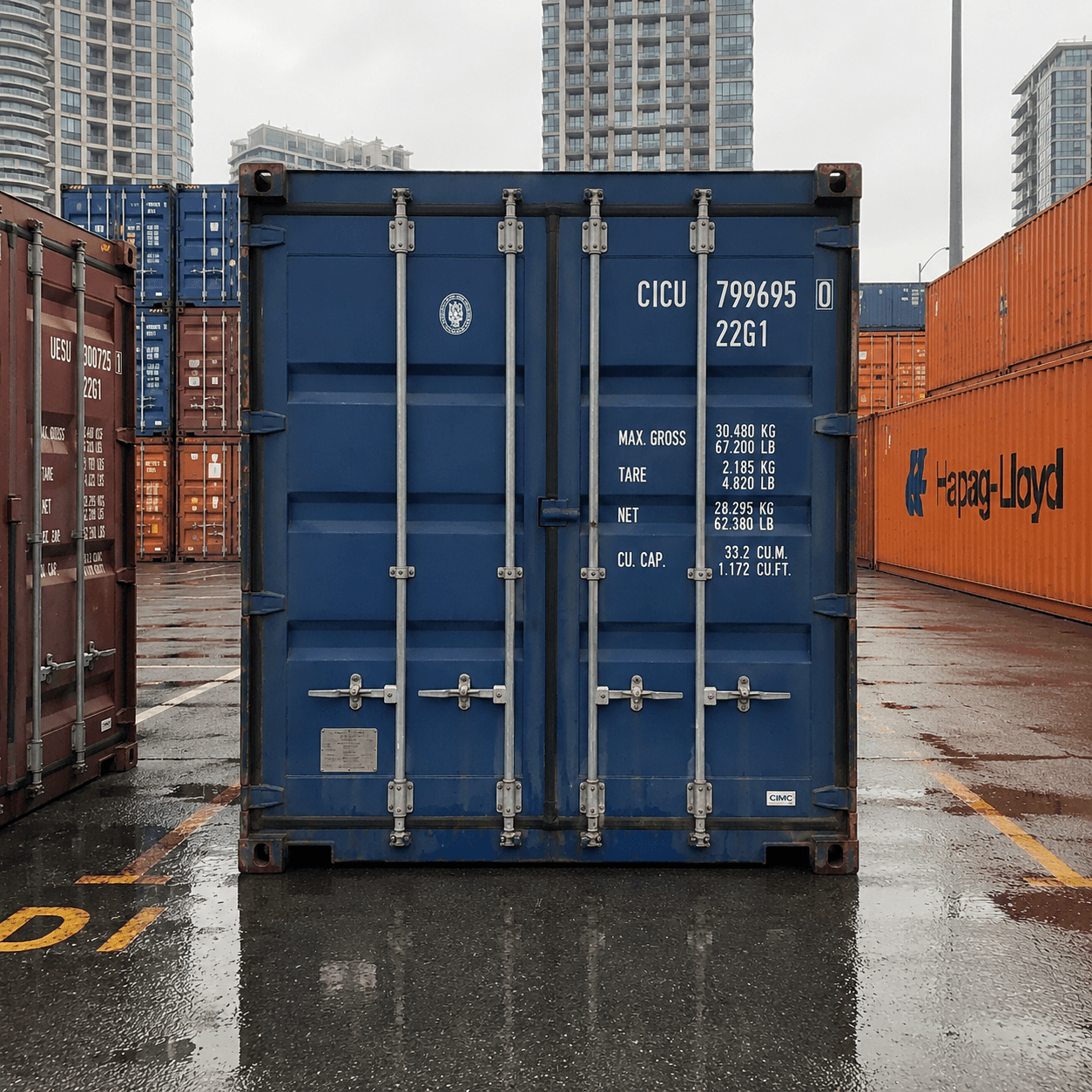20ft container on a secure yard