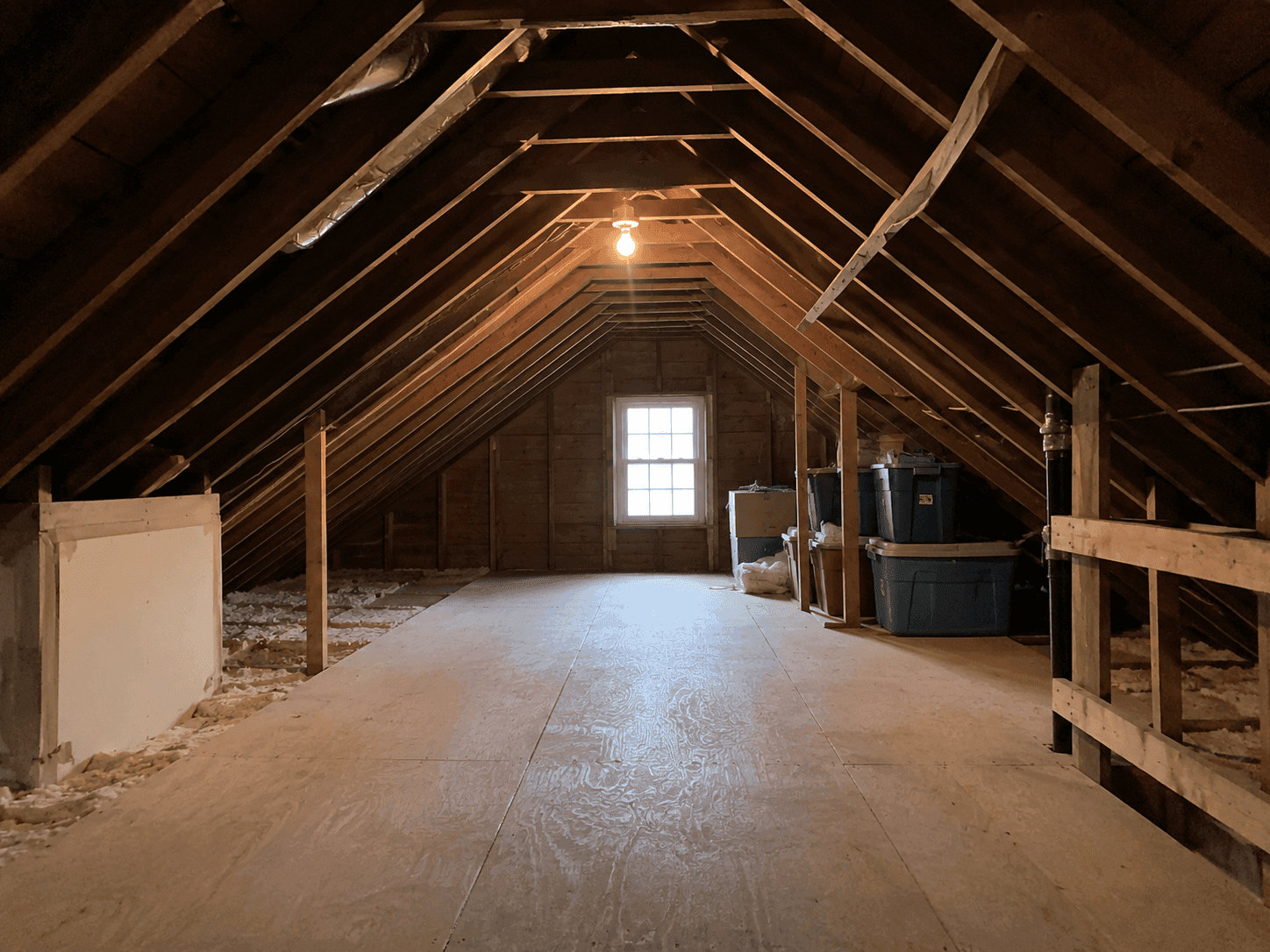 The loft, looking down