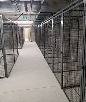 Double-sized indoor storage locker