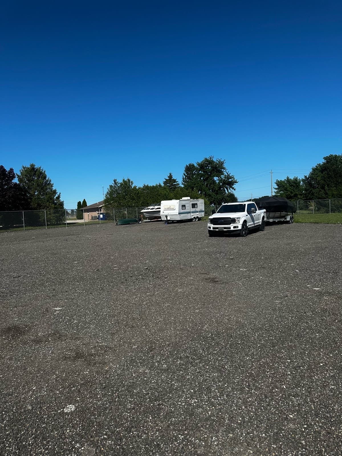 Outdoor storage space for boats, RVs and vehicles