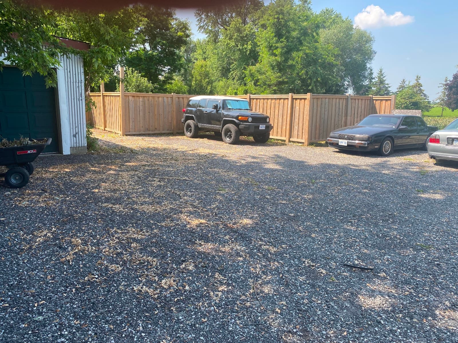 Outdoor parking spot for boat or trailer storage