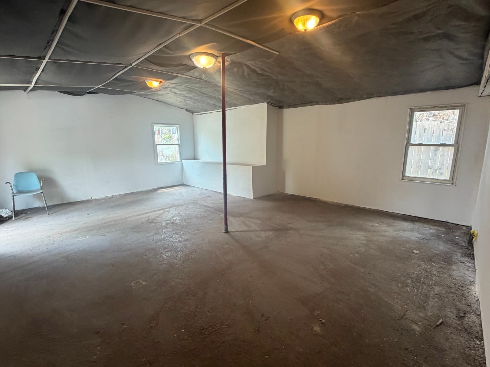 Renovated garage for storage or light work use