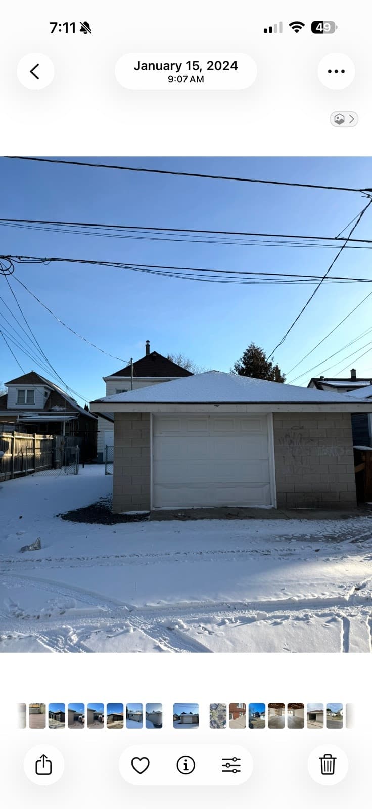 Private garage for storage or small workshop