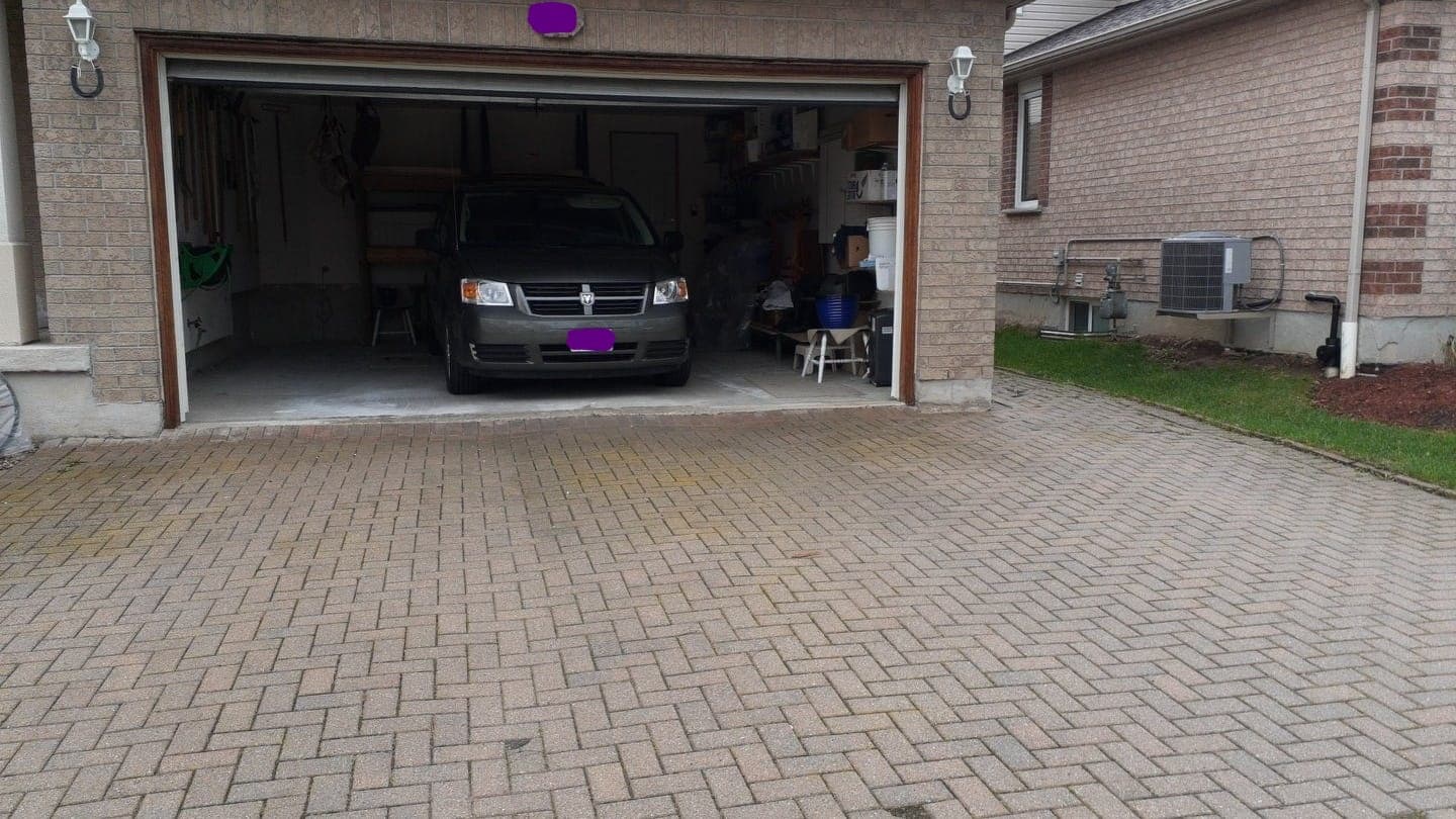 Garage space for motorcycle storage in Waterloo