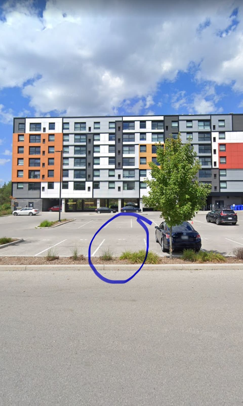 Outdoor parking space at Solstice 1, Guelph
