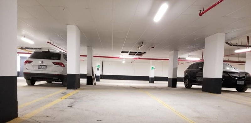 Secured underground garage parking spot