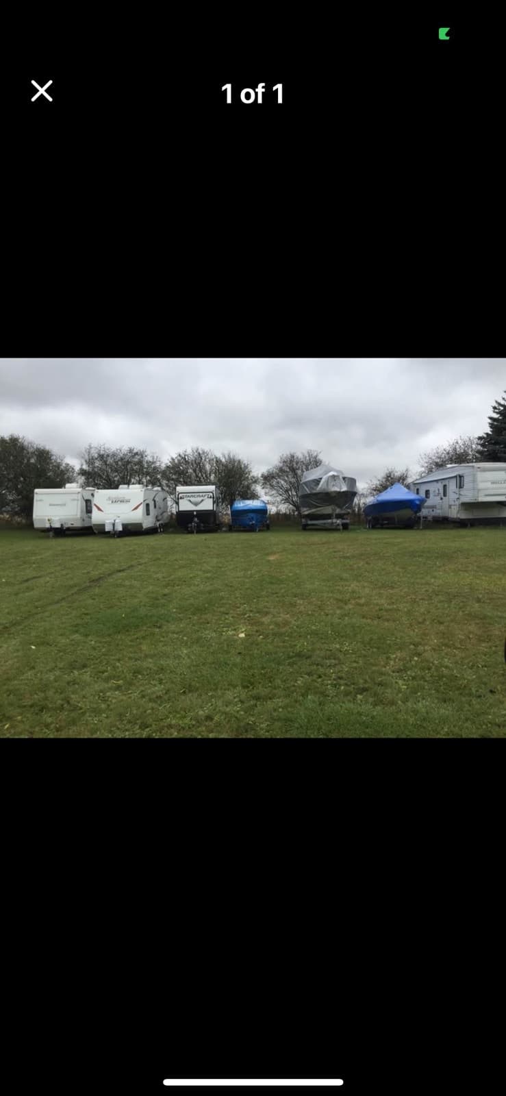 Outdoor yard storage for RVs, boats & campers