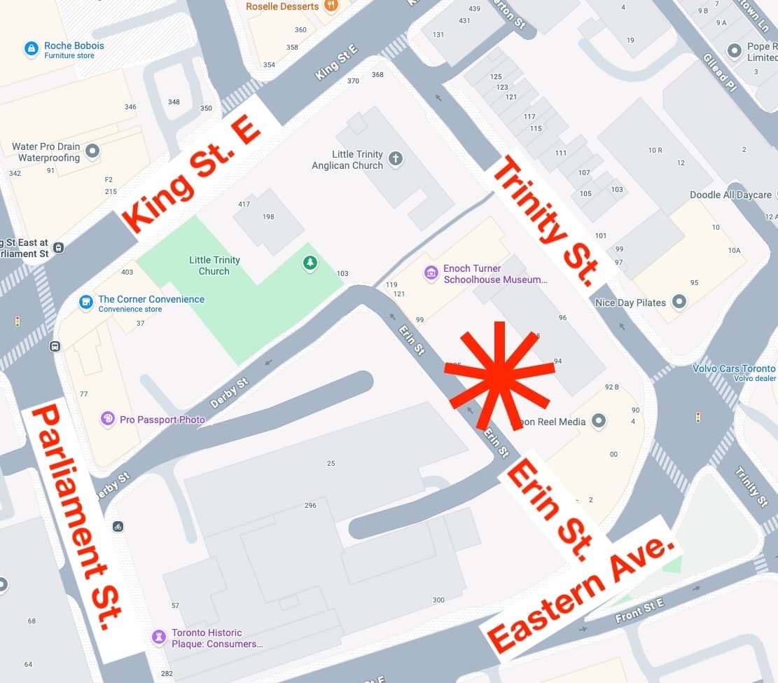 Monthly parking spot near Parliament & King E, Distillery District