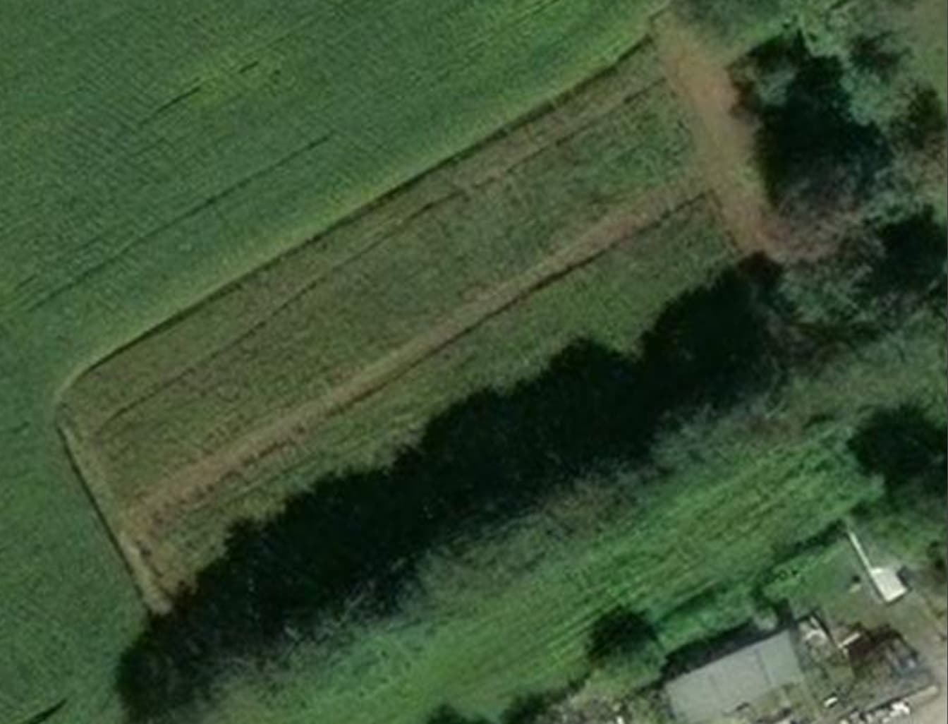 Outdoor storage lot on grass plot