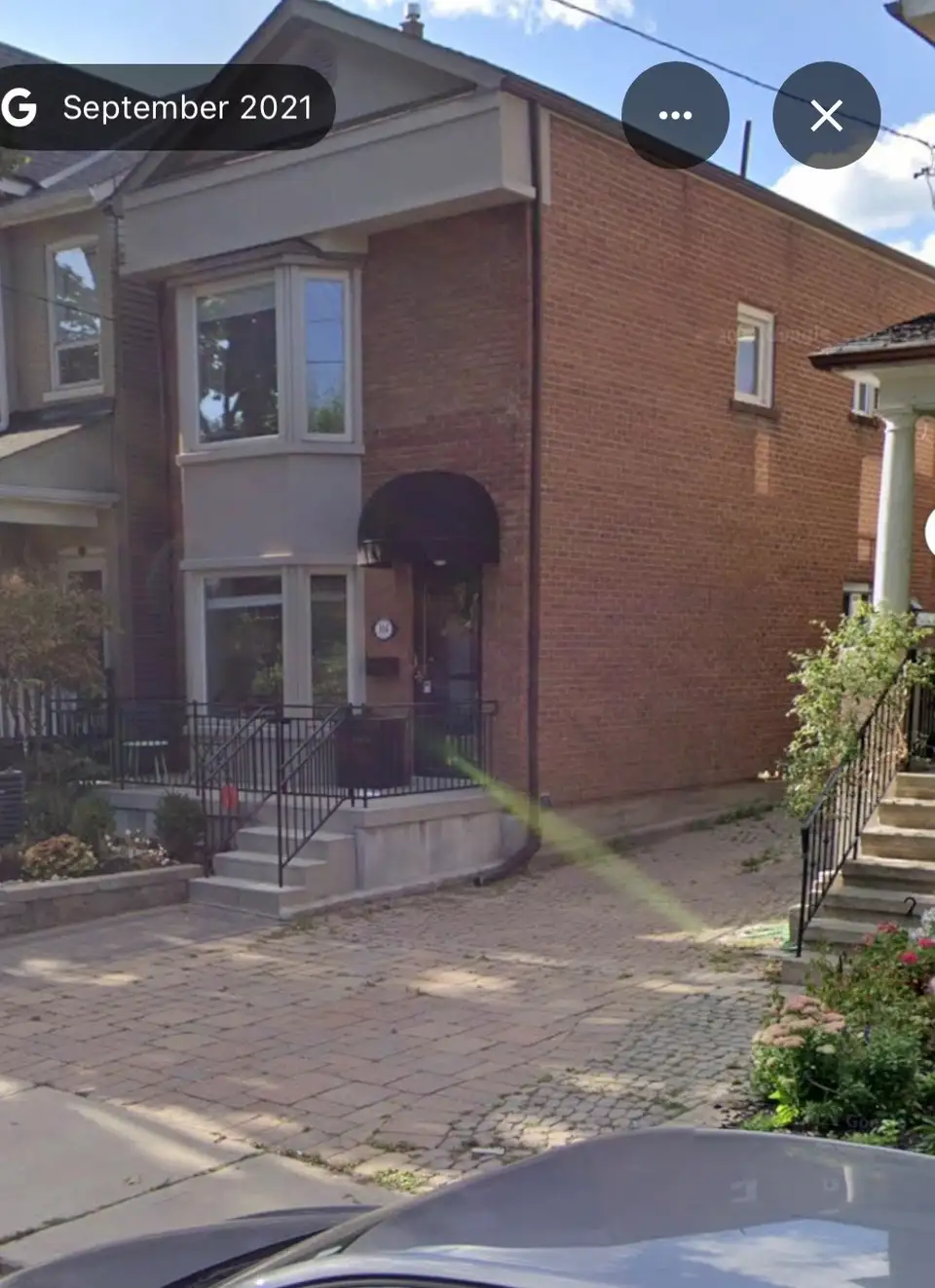 The driveway, two blocks from Pape and Danforth